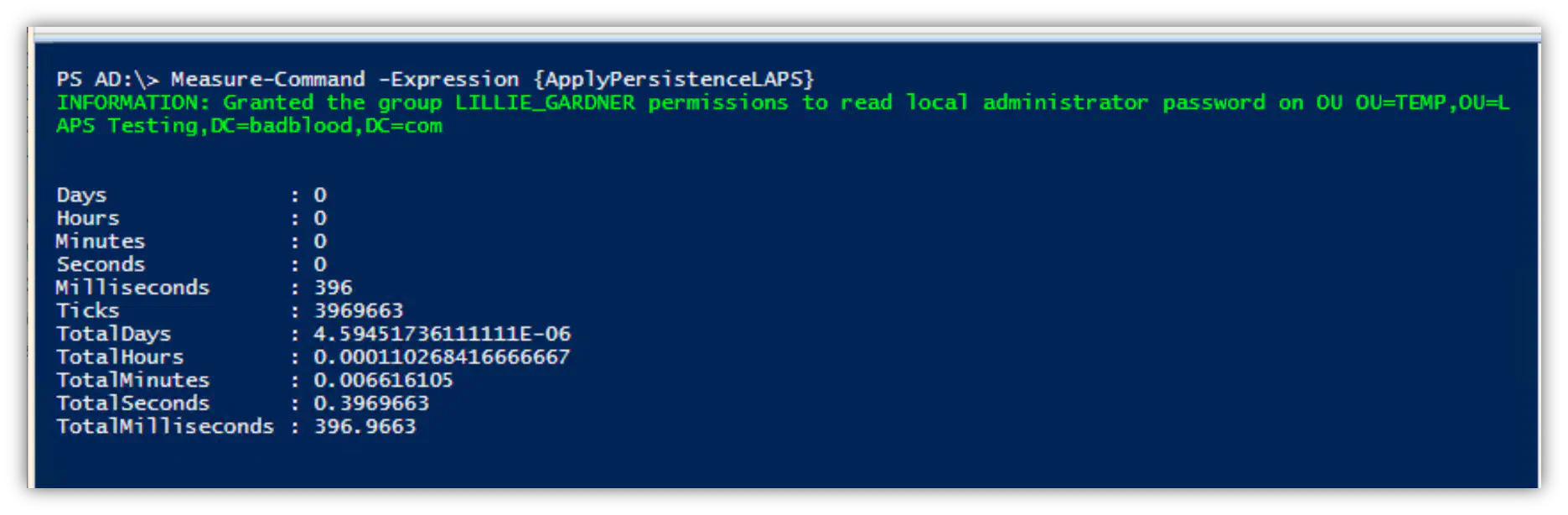Attack Persistence in 398 milliseconds