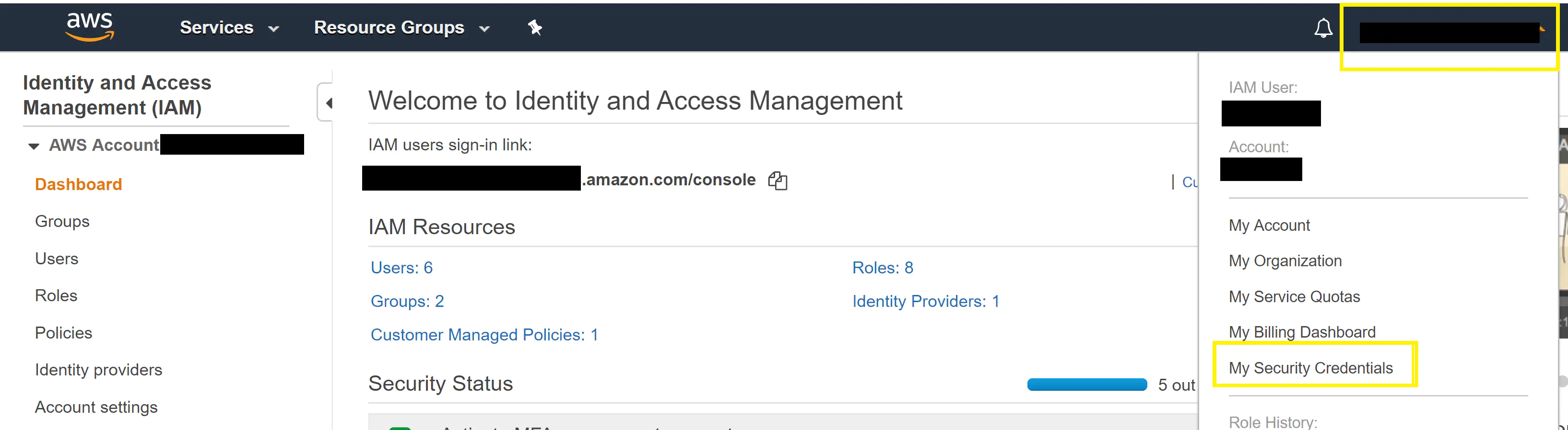 aws mfa enable iam user
