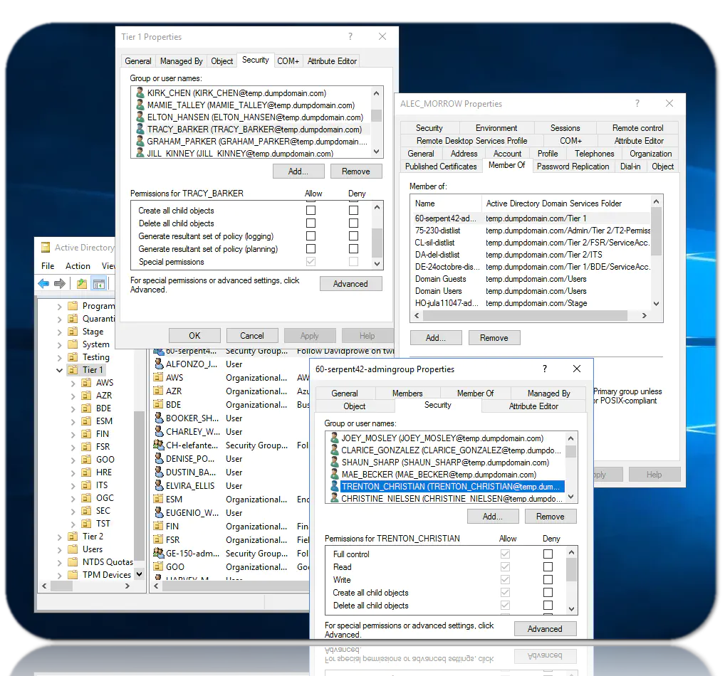 badblood active directory domain sample